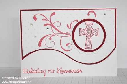 Kommunionkarte Kommunionkarten Stampin up Crosses of Hope 030