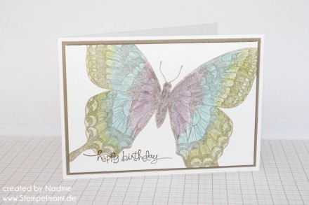 Geburtstagskarte Birthday Card Stampin Up Swallowtail 036