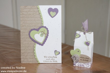 Hochzeitskarte Give Away Stampin Up Wedding Card Goodie Milchkarton 003