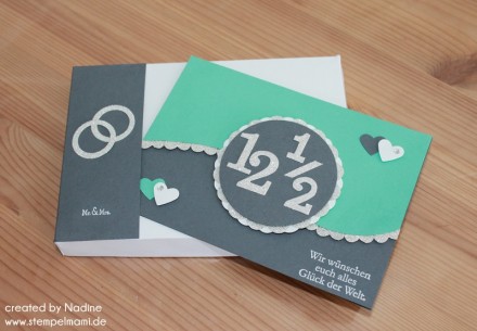 Hochzeitskarte Stampin Up Box Verpackung Schachtel Wedding card 007