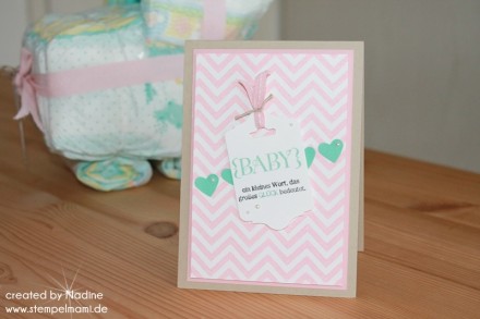 Babykarte Stampin Up Torte Cake Baby Card Karte Card Grusskarte 020