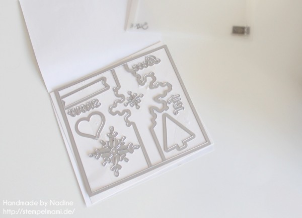 Anleitung Tutorial Schneeflocke aus der Thinlits Form Schneekristall-Karte Stampin Up Weihnachten Karte Card 001