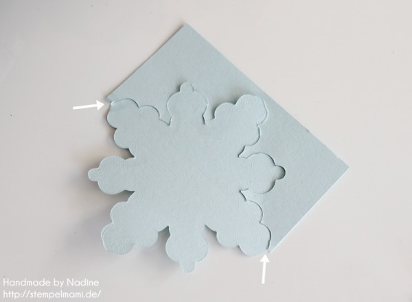 Anleitung Tutorial Schneeflocke aus der Thinlits Form Schneekristall-Karte Stampin Up Weihnachten Karte Card 020