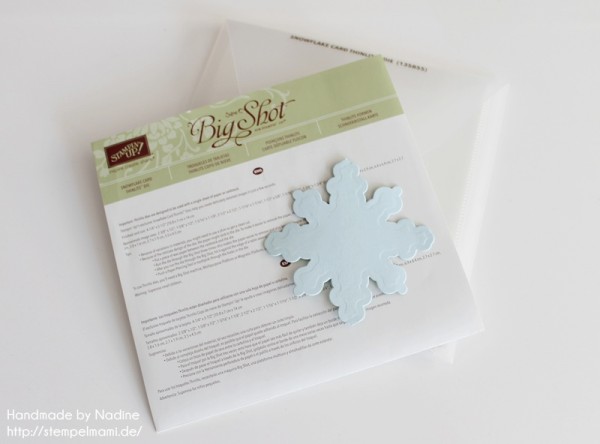 Anleitung Tutorial Schneeflocke aus der Thinlits Form Schneekristall-Karte Stampin Up Weihnachten Karte Card 026