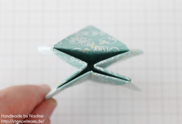 Stampin Up Anleitung Tutorial Origami Box Schachtel Verpackung Star Box 060