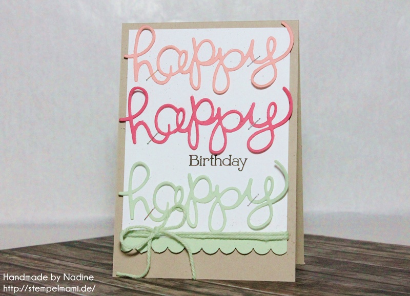 Stampin Up Geburtstagskarte Birthday Card Karte Thinlits Formen Gruesse Stempelset For You stampinup 013