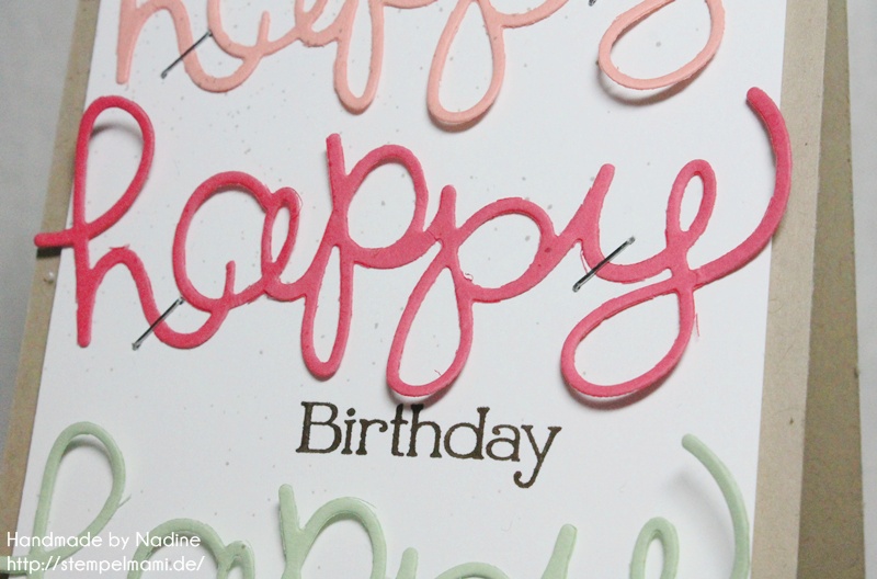 Stampin Up Geburtstagskarte Birthday Card Karte Thinlits Formen Gruesse Stempelset For You stampinup 025