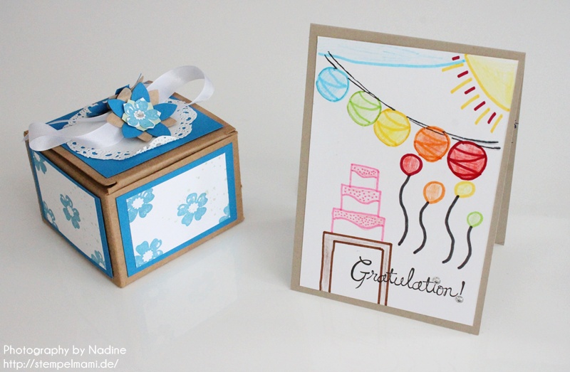 Stampin Up Geburtstag  Karte Box Goodie Gastgeschenke Verpackung Schachtel Stempelset Petite Petals stempelmami 003
