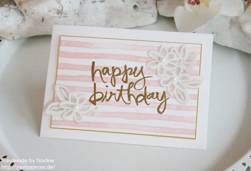 Stampin Up Geburtstagskarte Birthday Card Karte Stempelset Watercolor Words Stempelset Brushstrokes Stempelmami Nadine Koeller 026