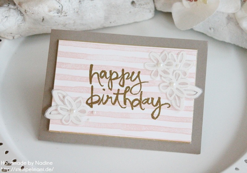 Stampin Up Geburtstagskarte Birthday Card Karte Stempelset Watercolor Words Stempelset Brushstrokes Stempelmami Nadine Koeller 028