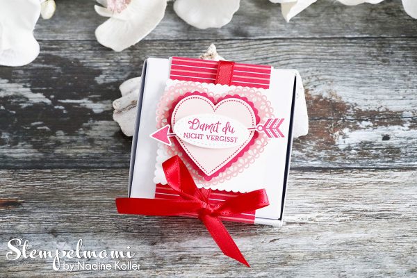 Mini Pizzaschachtel Herzlich Schachtel Hochzeitstag Geschenk zum Hochzeitstag Stempelmami