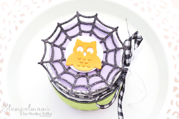 Stampin Up Mini Marmeladenglas als Goodie zu Halloween Frightfully Cute Stempelmami 7