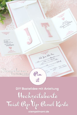 Stampin Up Twist Pop Up Panel Hochzeitskarte basteln Kleines Hichzeitsgeschenk selber basteln Stempelmami 1