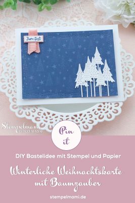 Stampin Up Winterliche Weihnachtskarte basteln Stempelset Baumzauber Stempelmami 3