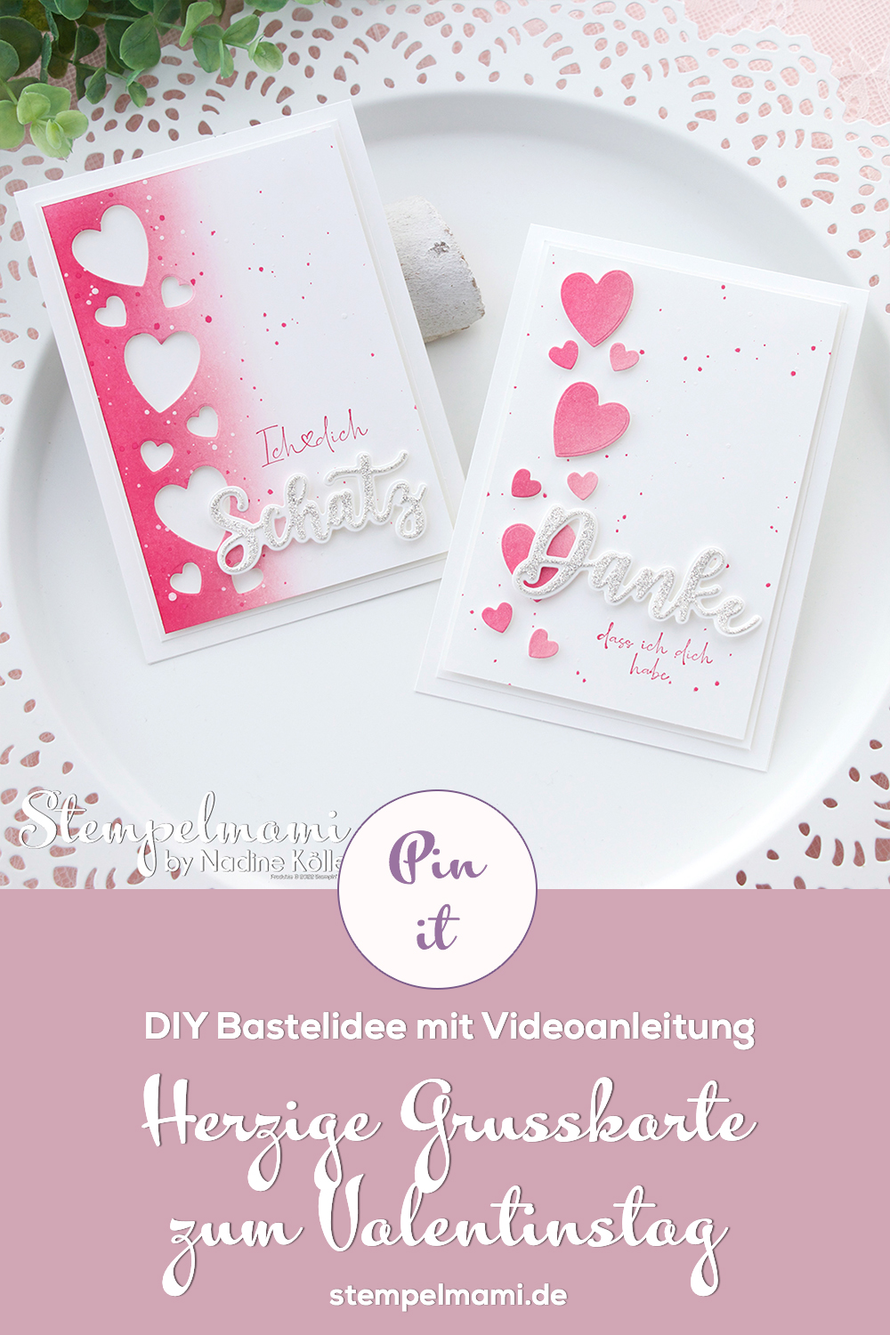 Stampin Up Video Anleitung herzige Grusskarte zum Valentinstag Stempelmami Youtube 9