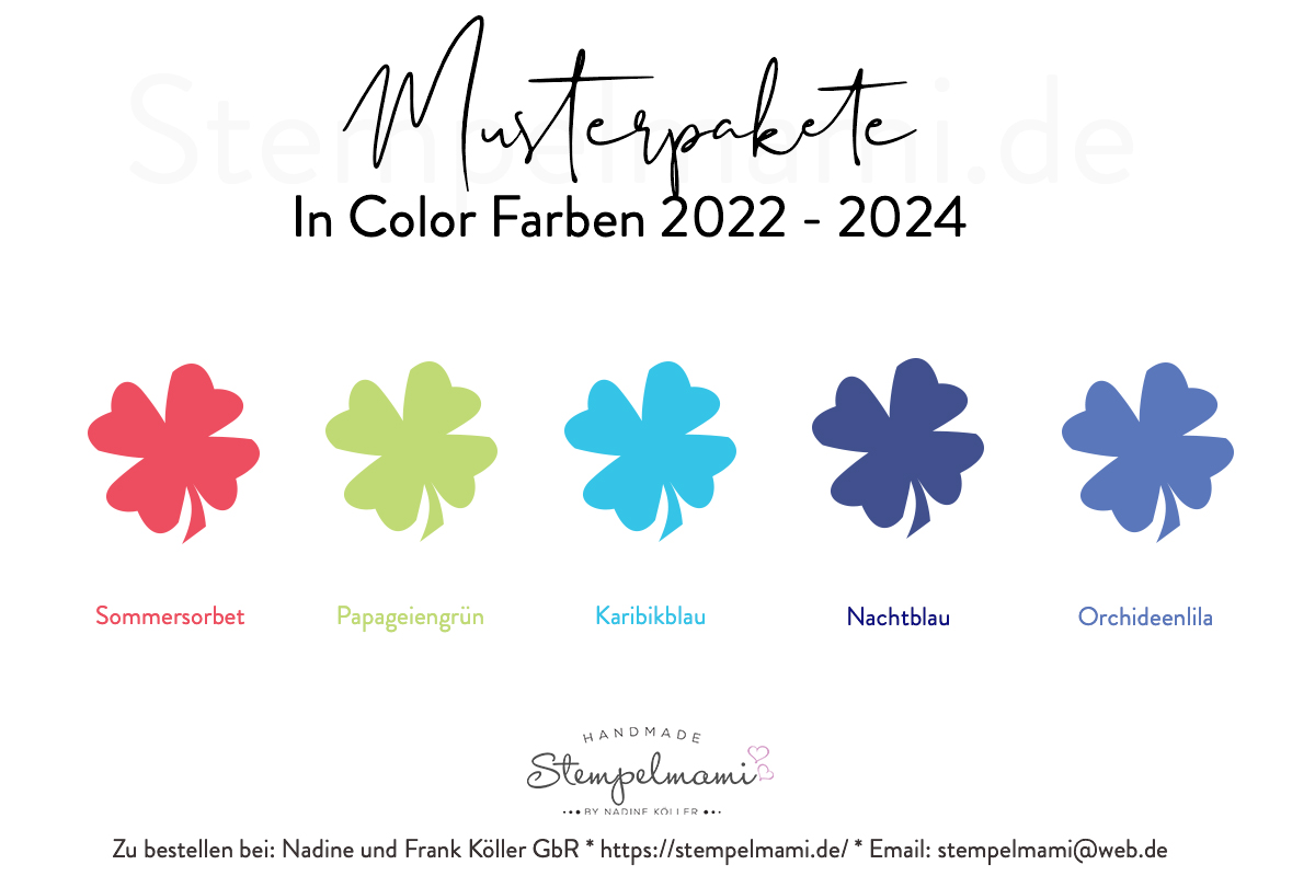 Stampin Up In Color Club In Color Farben 2022 - 2024 Musterpaket Stempelmami