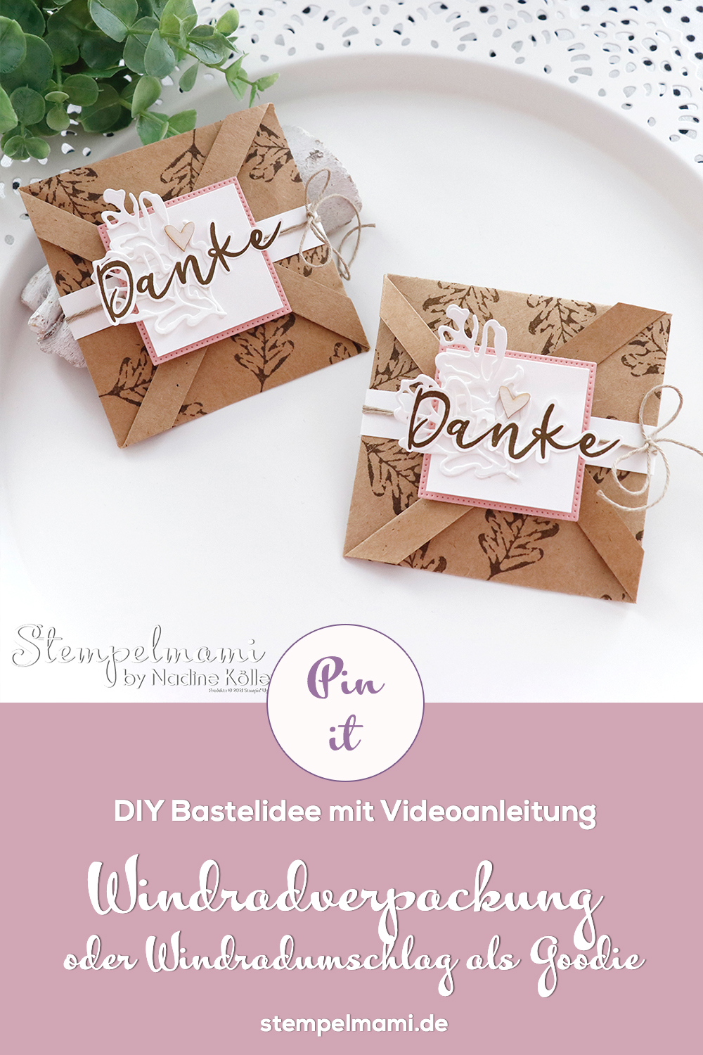 Stampin Up Video Anleitung Windradverpackung oder Windradumschlag als Goodie Stempelmami Youtube 12
