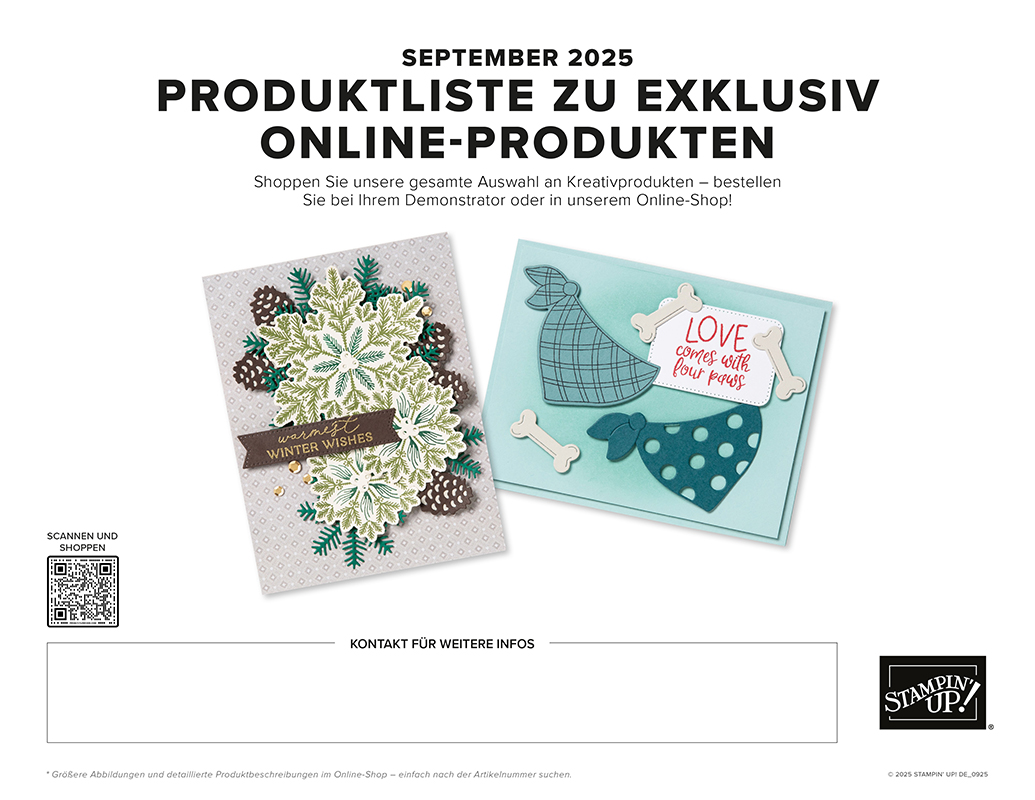 Stampin Up Ab September erwarten Euch wieder neue Exklusiv Online Produkte Stempelmami
