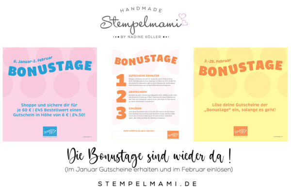 Stampin Up Aktion Die Bonustage sind wieder da