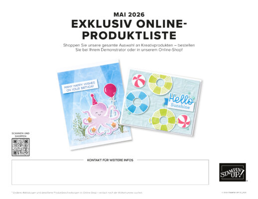 Stampin Up Exklusiv Online im Mai 2026 Stempelmami